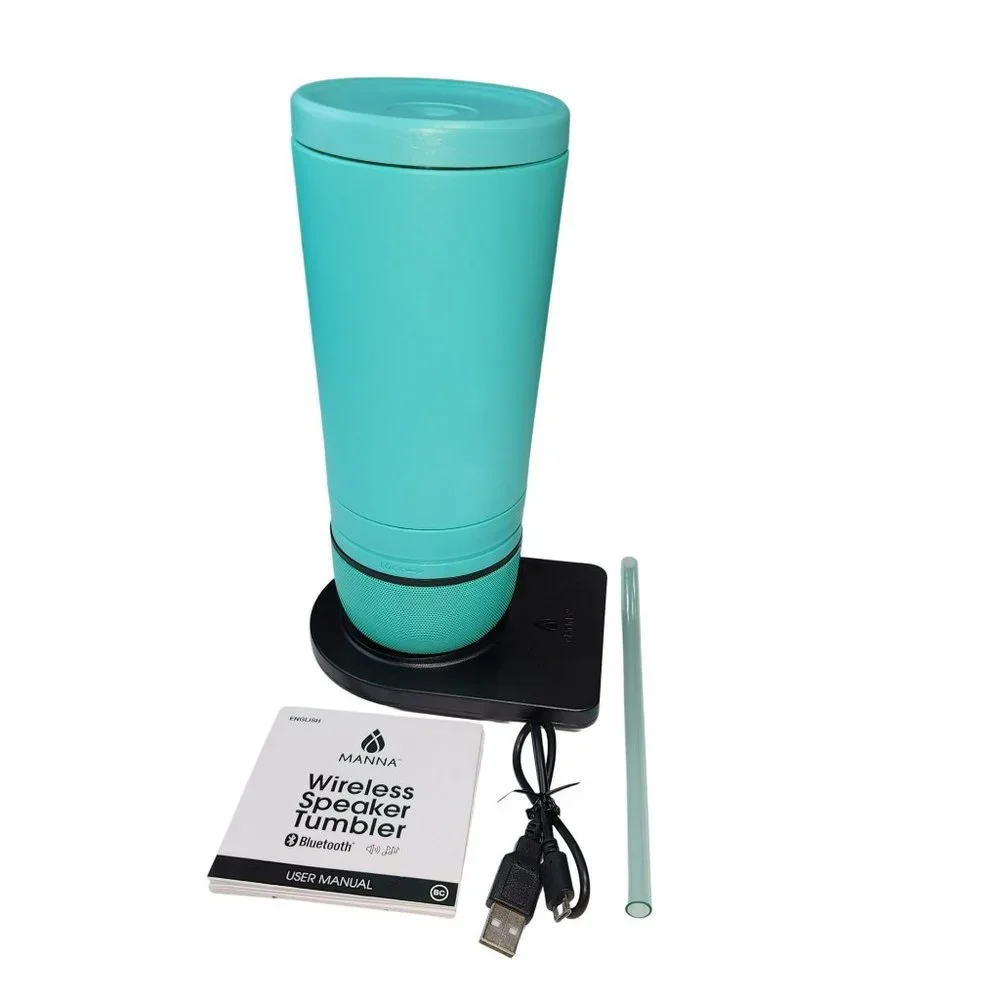 Manna Aqua Wireless Speaker Tumbler 17oz Bluetooth Music Speaker Tumbler - Picture 1 of 10